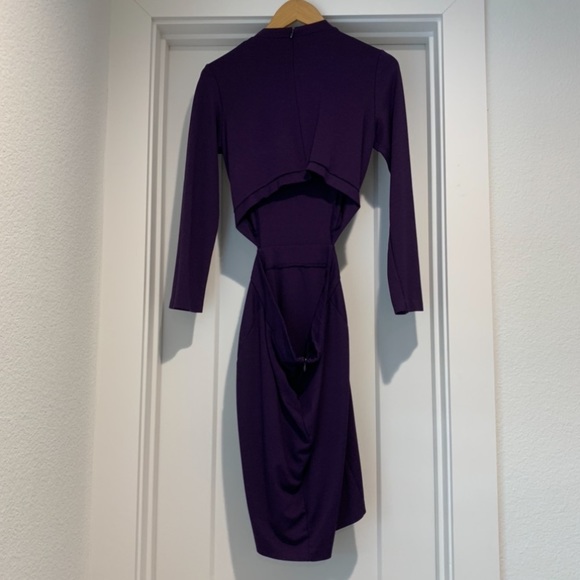 Plum-Colored Amanda Uprichard Cutout Dress - Picture 3 of 5